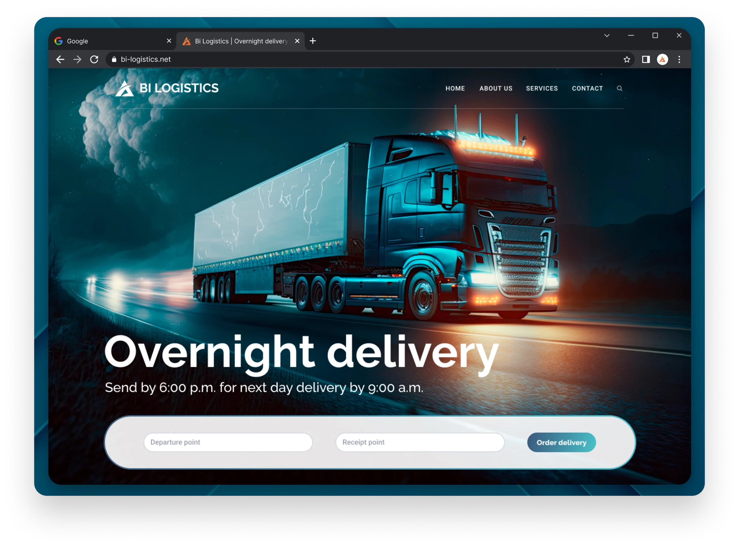 website design for logistics companies